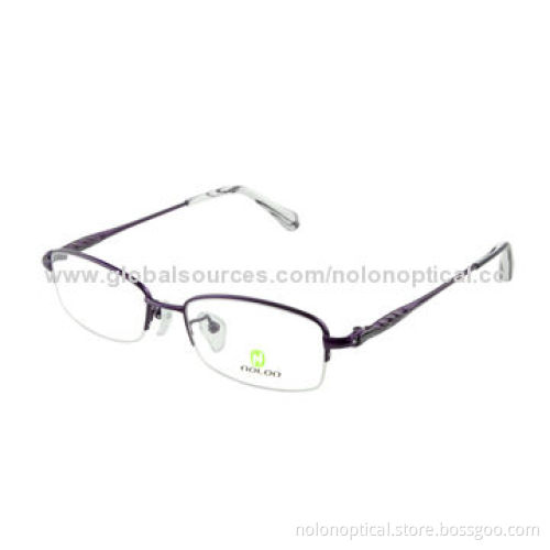 2014 hot sale titanium women eye glass frames, logo can be printed